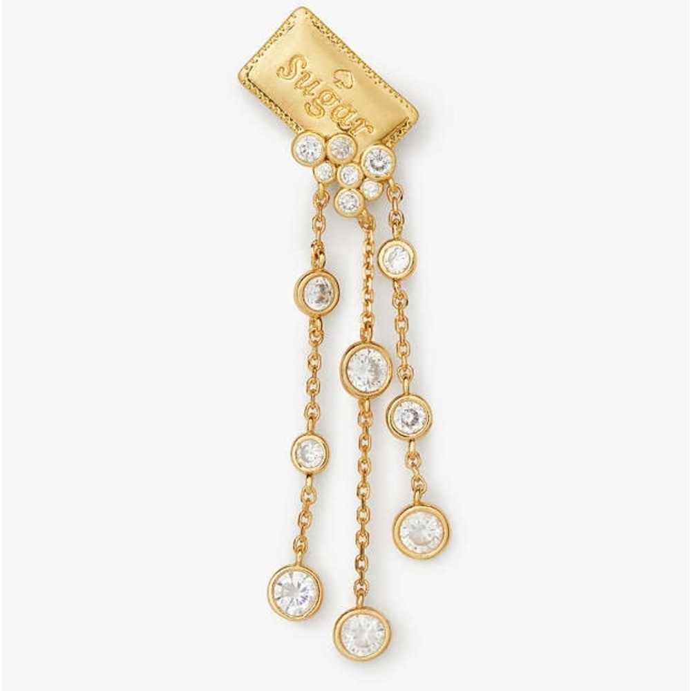 škate spade new york Coffee Break Sugar Statement Dangle Drop Earrings::NWT:: - Picture 6 of 8